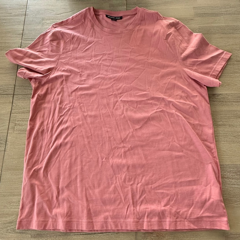 Mens Michael Kors Melon Pink T-shirt XL